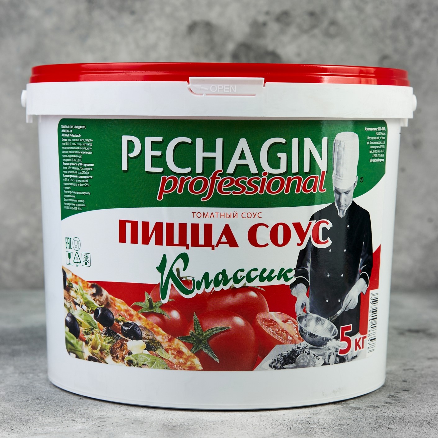 Соус томатный "Пицца соус" классический ТМ Печагин ВЕДРО 5 кг